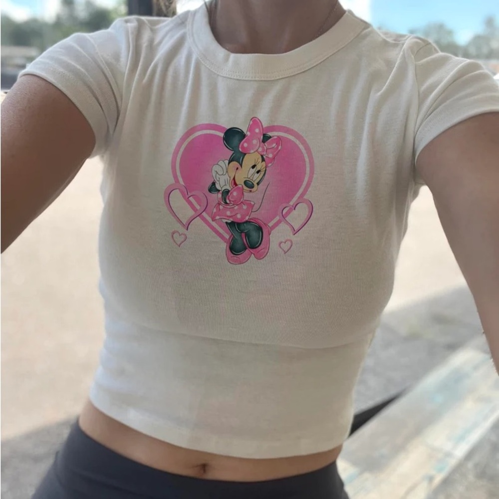 Hollister Minnie Mouse Baby Tee Size Small